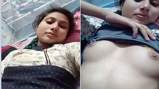 Desi Bhabhi Play With Her Boobs | Indian MMS