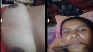 Desi Wife Shows Boobs On VC | Indian MMS