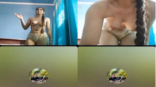 Desi Girl Shows Her Nude Body To Lover On VC Part 2 | Indian MMS