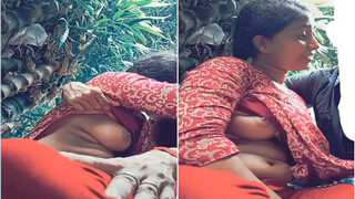 Desi Lover Romance And Boobs Pressing | Indian MMS