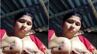 Desi Village Wife Play With Her Big Boobs | Indian MMS