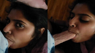 Desi Girl Sucking Lover Dick | Indian MMS