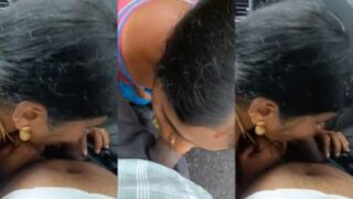 South Indian Lady Gives Outdoor Desi Blowjob In The Car | Indian MMS
