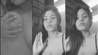 Cute Desi Slim Girl Play With Her Boobs | Indian MMS